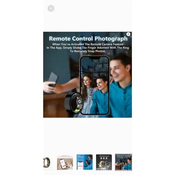 Limited Edition Rose Gold Smart Ring Health Sleep Monitoring Fitness Track Size - Picture 5 of 7